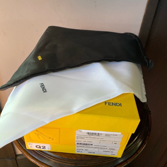 Fendi Snakeskin peep toe heels. - Picture 9 of 11